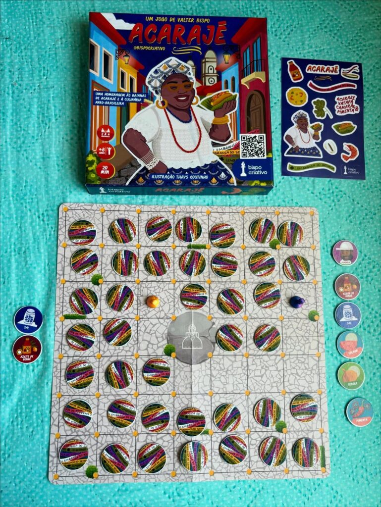 Jogo de tabuleiro Acarajé celebra tradição das baianas de acarajé em Salvador com financiamento coletivo